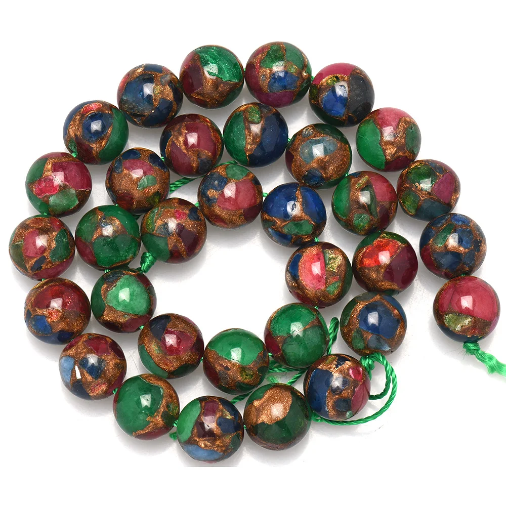 Natural Colorful Nepal Stone Round Loose Beads For Jewelry Making DIY Bracelet Necklace 6/8/10/12 mm