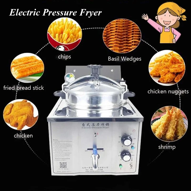 Commercial Electric Pressure Fryer Chips Frying Machine Friteuse Freidora Electrica De Aceite En Oferta