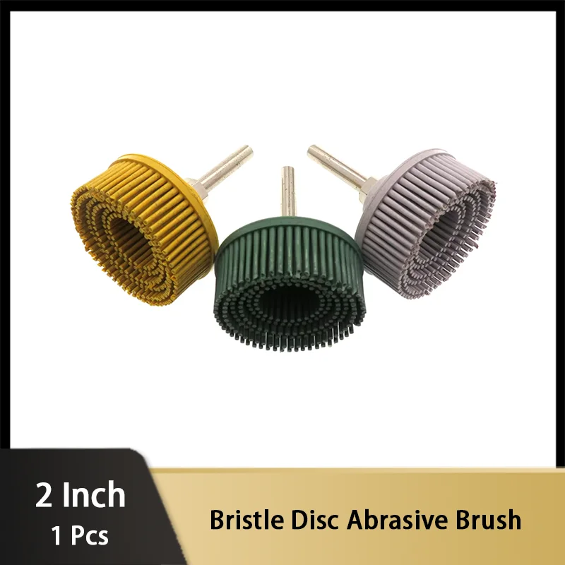 1 ชิ้น 2 นิ้ว 50 มิลลิเมตร Bristle Disc Emery ยางขัดแปรงขัดล้อสําหรับโลหะขัดขัดทําความสะอาดสนิม