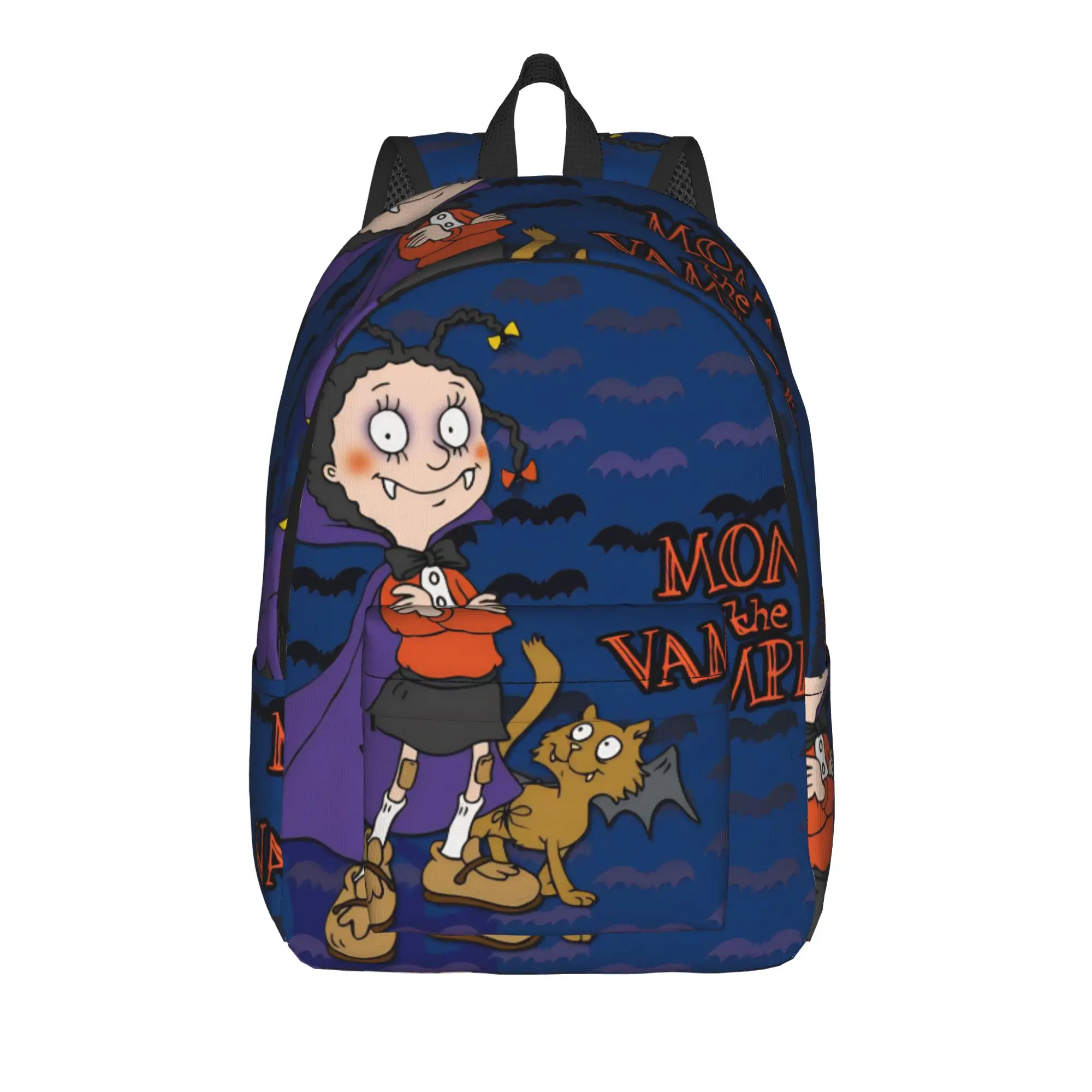 

Mona The Vampire Anime Teenage Backpack Lightweight Student Hiking Travel Daypack for Men Women Laptop Canvas Bags