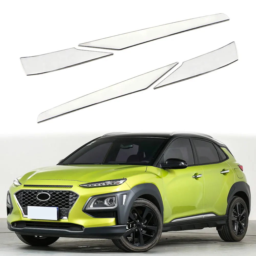 

Car Rearview Mirror Anti-Scratch Cover Trim for Hyundai Kona 2018 2019 2020 2021 Stainless Steel Sticker Accessories