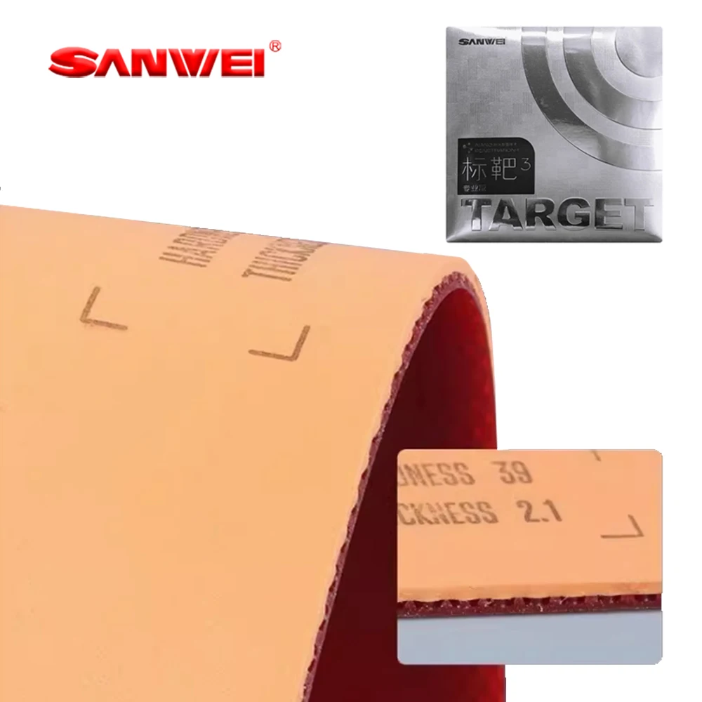 

Original SANWEI Target 3 Table Tennis Rubber ITTF Approved Sticky Ping Pong Coasting Rubber
