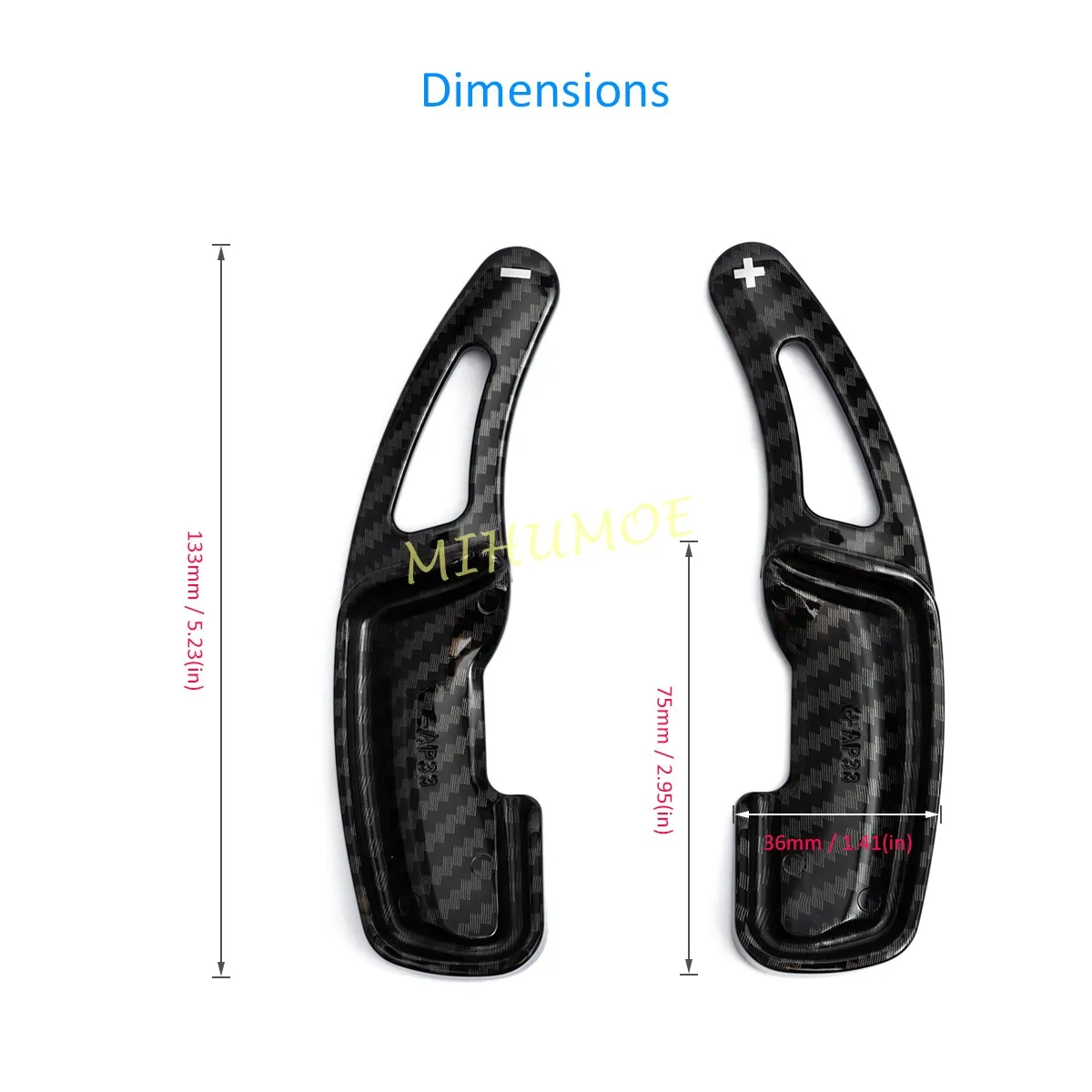Carbon Fiber Look Steering Wheel Paddle Shifter Extend For Lexus GS200t GS250 GS300 GS350 GS450h RX200t RX300 RX350 RX450h