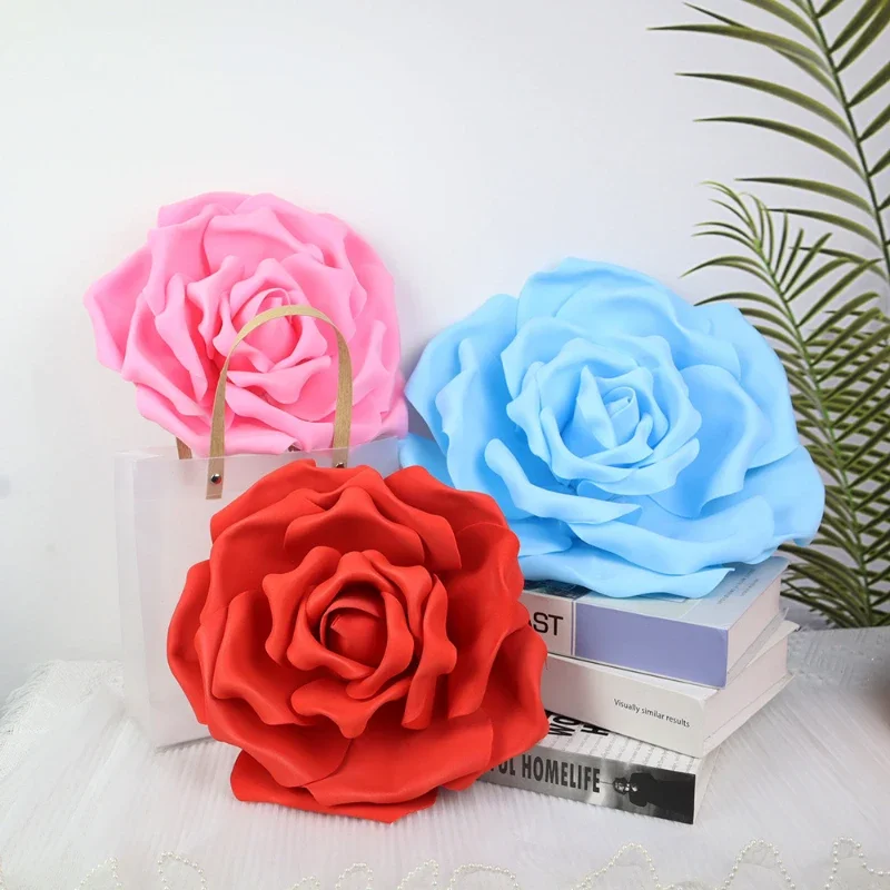 DIA 40CM Artificial PE Flower Flat Bottom Foam Flower Rose Wall Background Decoration Window Flower