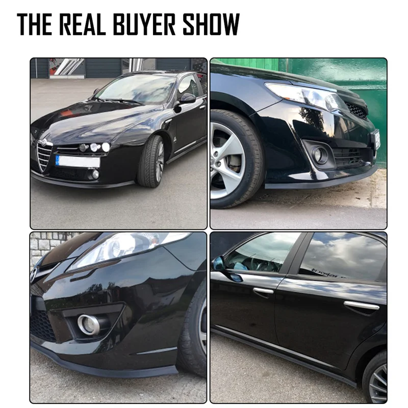 Auto Frontschürze Lip Gummi Universal Stoßstange Schutz Stoßstange Lip Streifen Auto Seite Rock Spoiler Lip Splitter Körper Rock Schutz – Detail 2