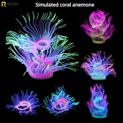 Fluorescent Simulation Silicone Coral Sea Anemone Aquarium Fish Tank Landscape Decor Coral Emulation Plant Decoration Home Ornam