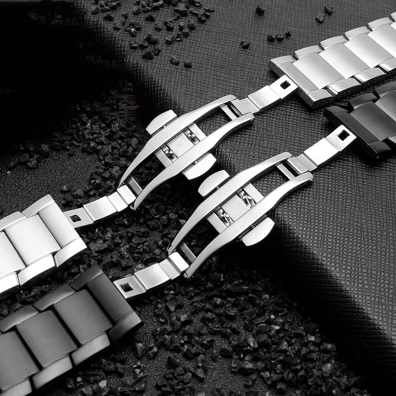 For Armani Arc Mouth Stainless Steel Watch Strap AR2448 2447 2432 2433 2458 2434 2453 Soild Men\'s Watch band 22mm woman Bracelet