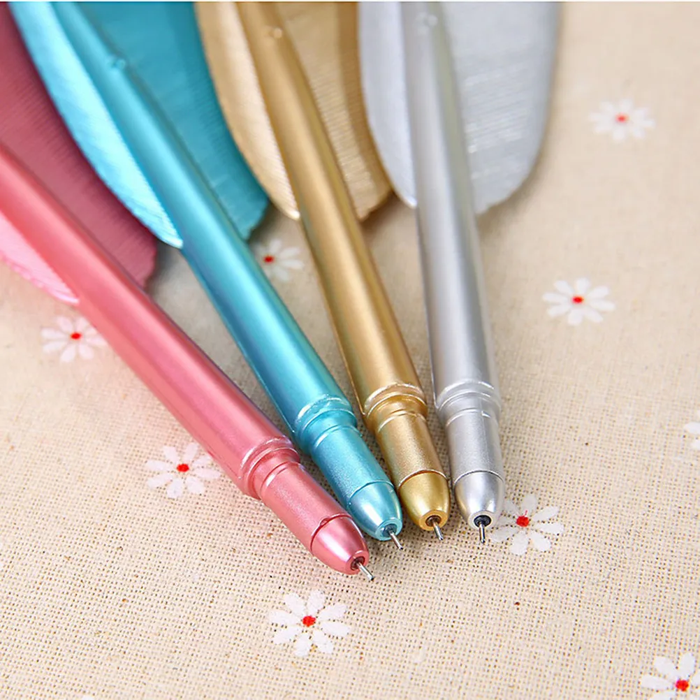 

4Pcs Gel Pen Set 0.5mm Black Ink Pens Creative Wing Design Smooth Writing Non-Slip Comfort Grip for Students