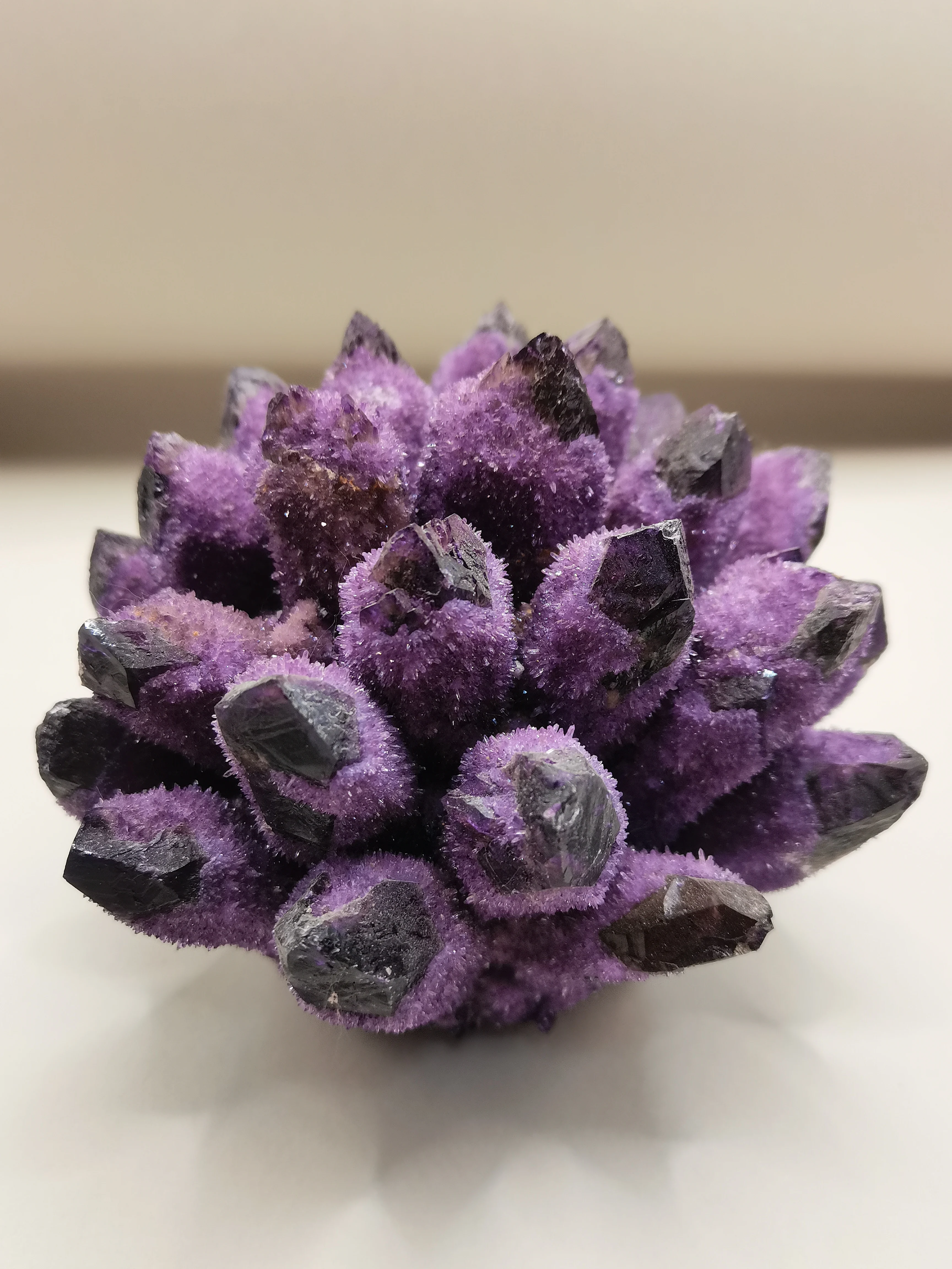 

Natural violet Phantom Quartz Crystal Cluster Reiki Healing Specimen home decoration