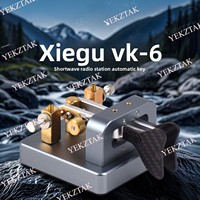1Pcs Xiegu Electric Key VK-6 Short Wave Wireless Automatic Key, Morse Code Radio Transmission Key Aluminum Alloy Base