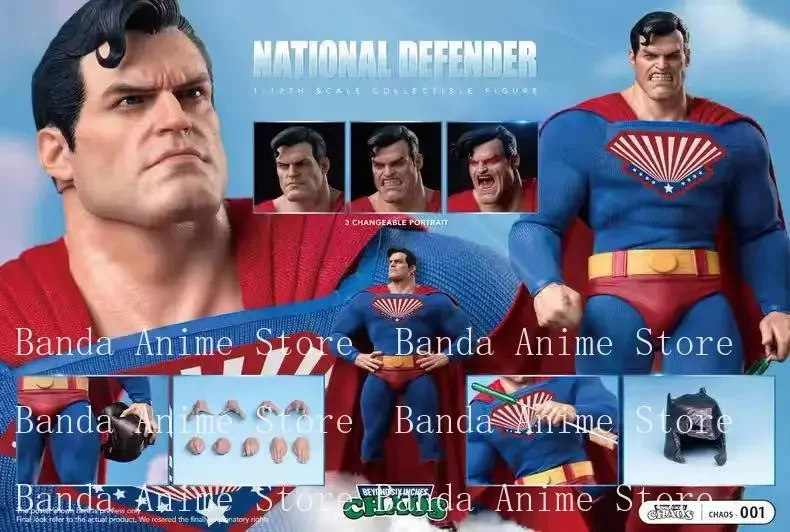 

CHAOS 1/12 Scale Collectible Figure Super Hero National Guardian Ambassador National Defender 6" Full Set Action Figure Model