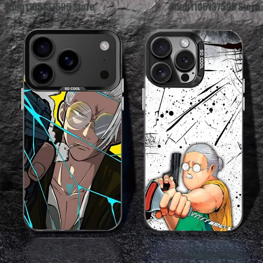 

Sakamoto Days Anime Phone Case For iPhone 17,16,15,14,13,12,11,Pro,XS,Max,Plus,Mini,SE4,E Black Matte Shockproof Cover