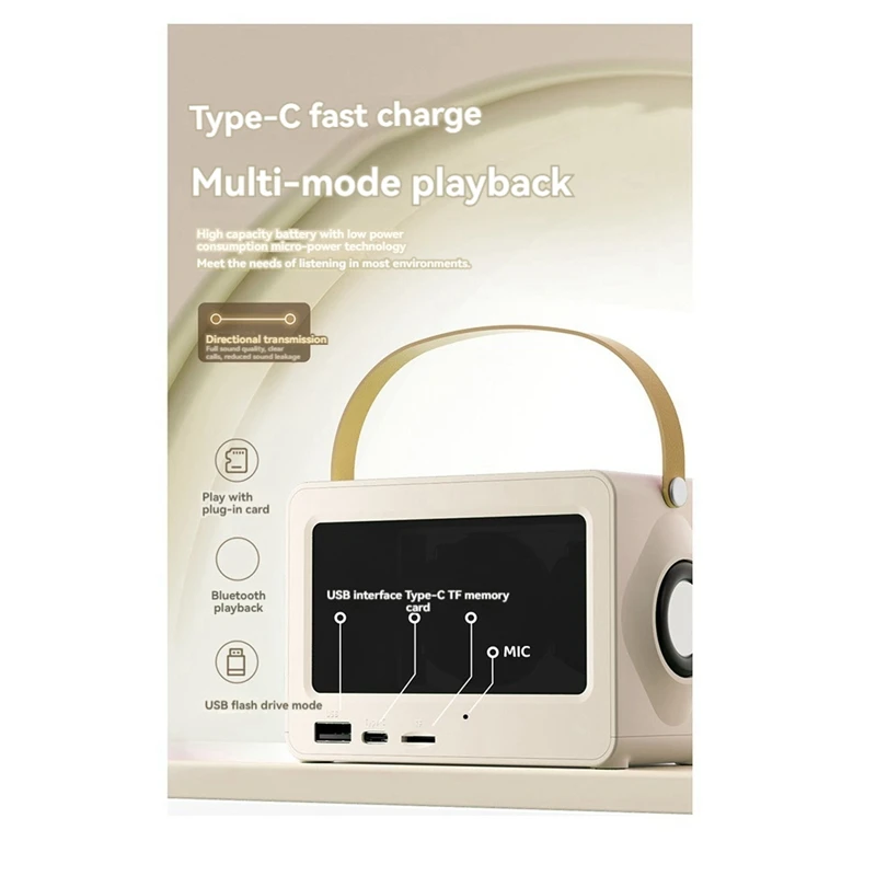 Głośnik Bluetooth Przenośny głośnik dźwiękowy Muzyka Bezprzewodowe radio FM Mini Podwójne głośniki Bluetooth Audio