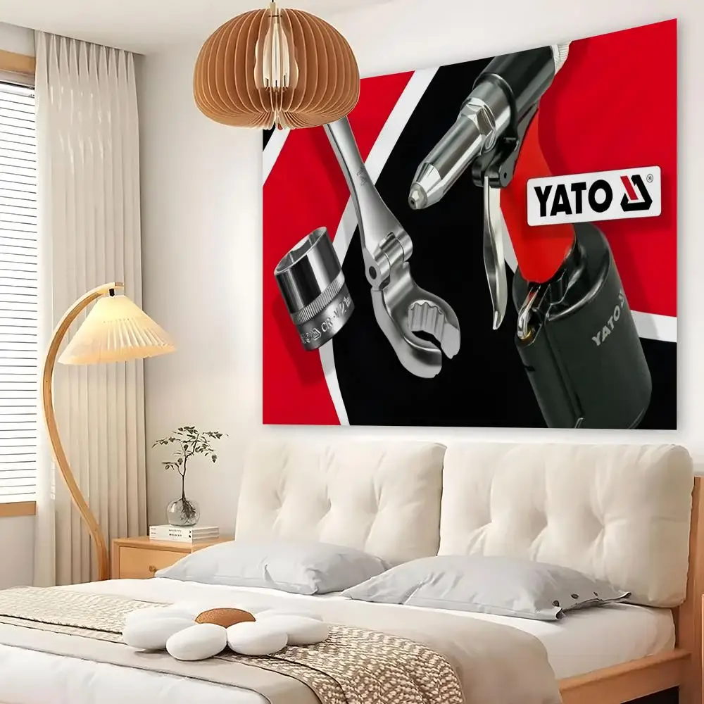Y-YATO Tapestry Custom Living Bedroom Party Dormitory Interior Wall Bohemian Decoration Attached Clip