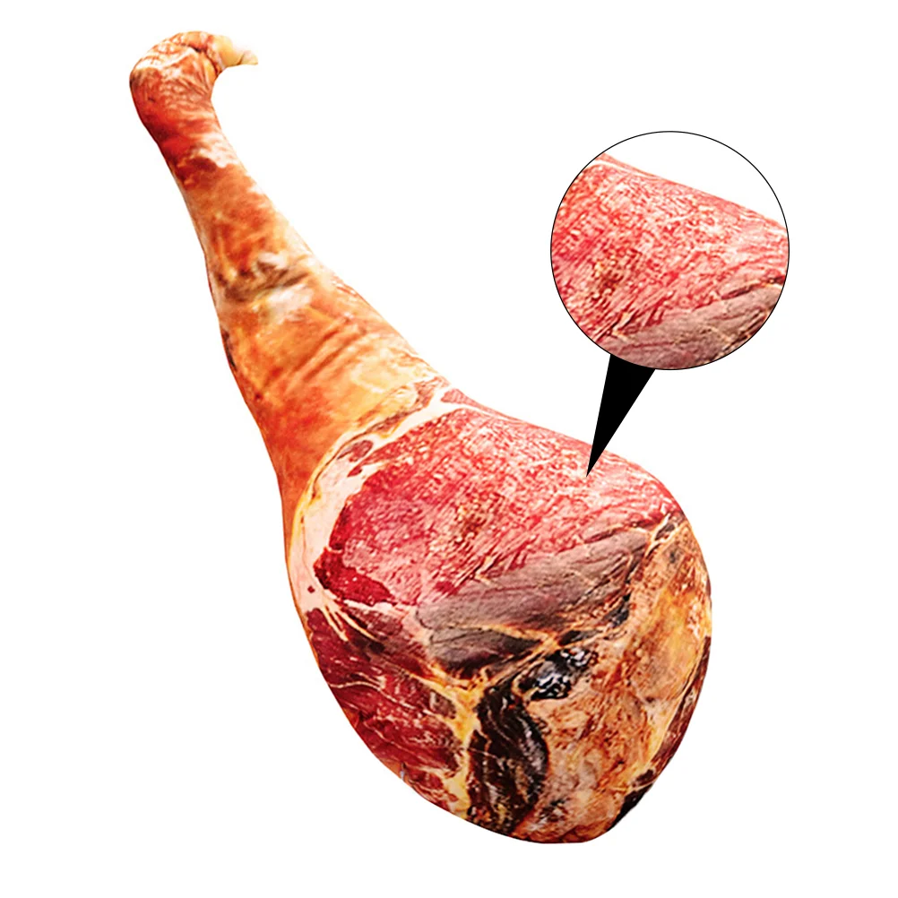 1 pieza de broma, almohada de jamón vívida, almohada de comida divertida, regalo, refuerzo de comida para tocino, decoración, almohada de comida para tocino, regalo divertido (50CM)