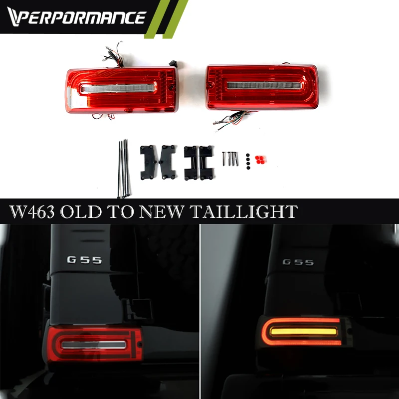 

G Class W463 G63 G350 G500 G550 OLD TO NEW Taillight black or red W463 Upgrade w464 tail lamp LED