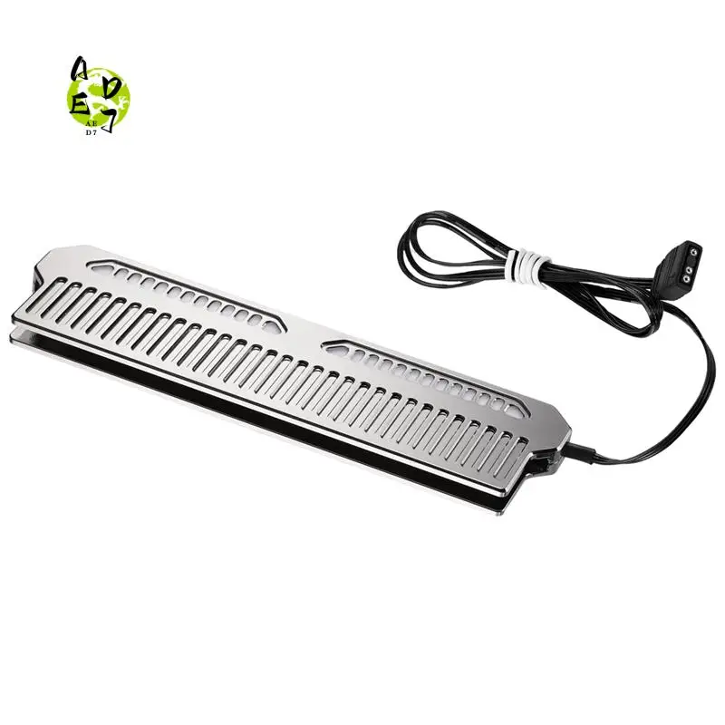 

AED7-DDR4 DDR5 RAM Memory Heatsink Cooler Memory Cooling Vest Aluminum Radiator With Light Strip And 9 Wthermal Pad Durable Silv