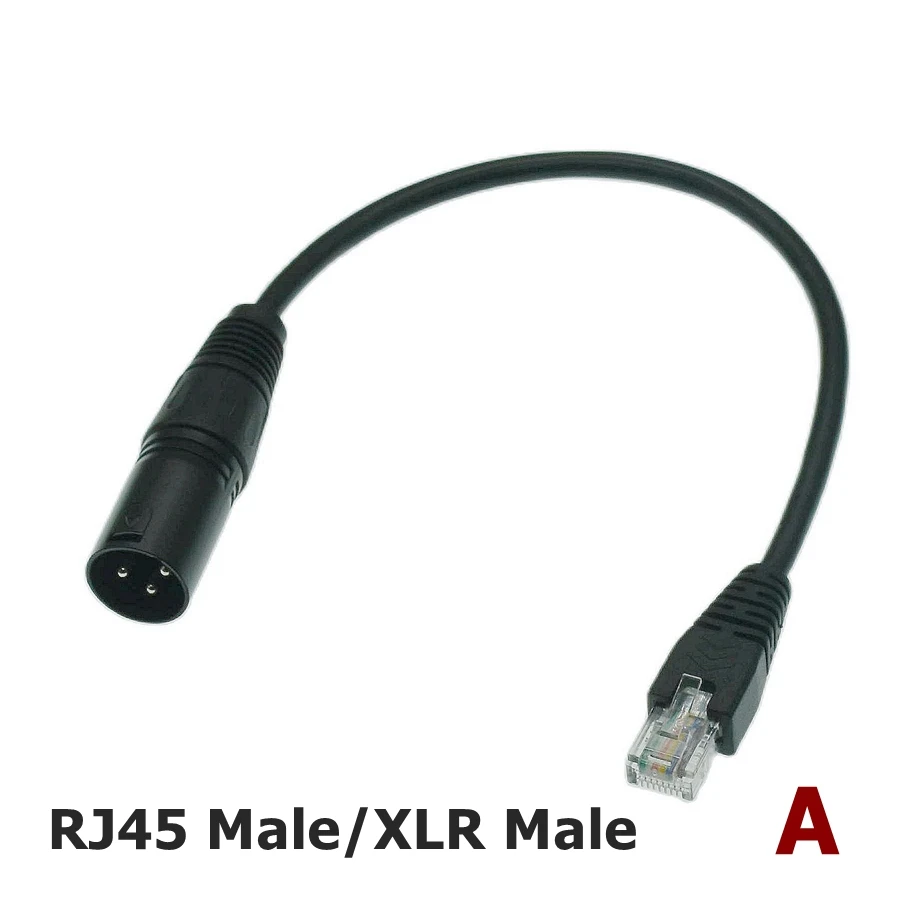 المزدوج XLR 3Pin ذكر إلى RJ45 أنثى واجهة شبكة الصوت أنثى إلى XLR 3pin أنثى أنظمة إشارة الصوت والراديو كابل قصير