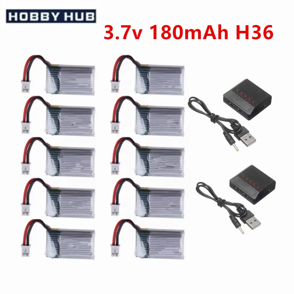 Für JJRC H36 3,7 v 180 mah Lipo Batterie Für E010 E010C E011 E013 RC Quadcopter teile 651723 3,7 v Batterie für RC Hubschrauber Spielzeug
