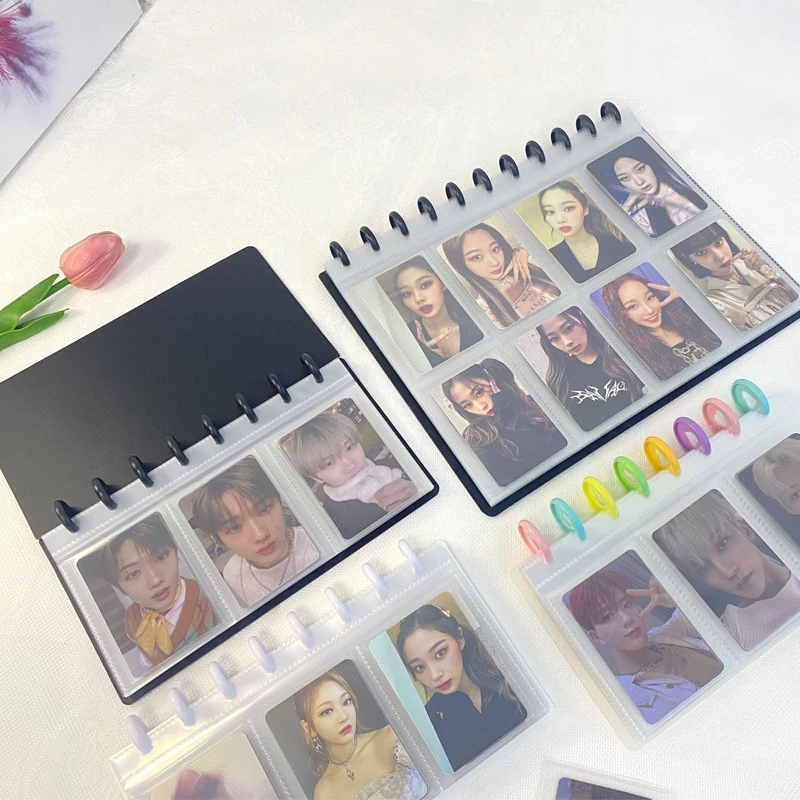 Kpop Photocard الموثق 4/8/9 Girds سعة كبيرة ألبوم صور بطاقات المعبود تخزين كتاب شفاف الموثق ورق خلفية #4