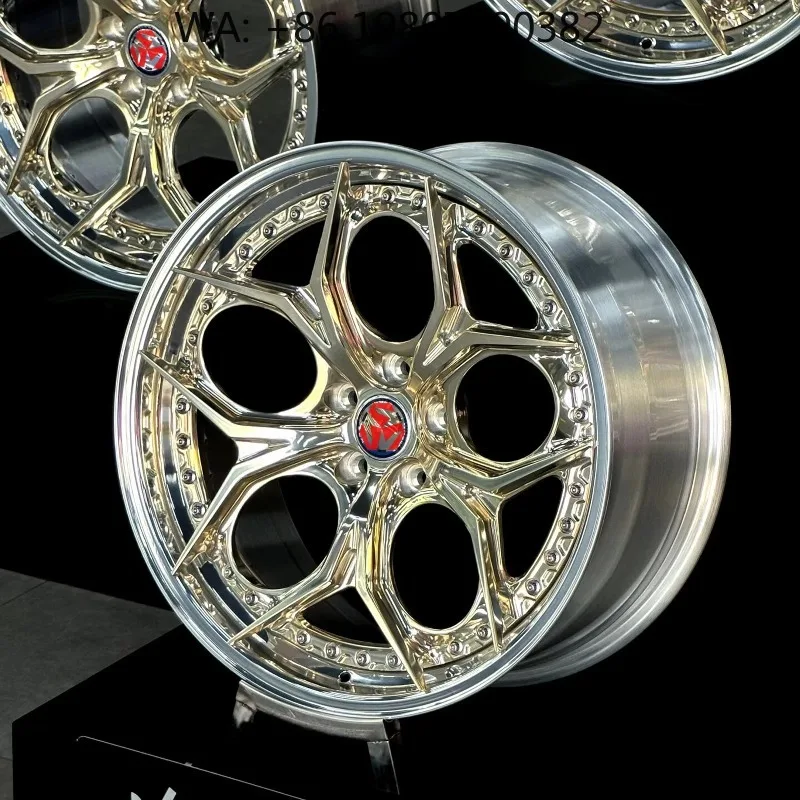 19 Inch Flower Spoke Polished Forged Passenger Wheels 5x114.3 5x120 PCD Premium Aftermarket Sedan Retrofit Rims