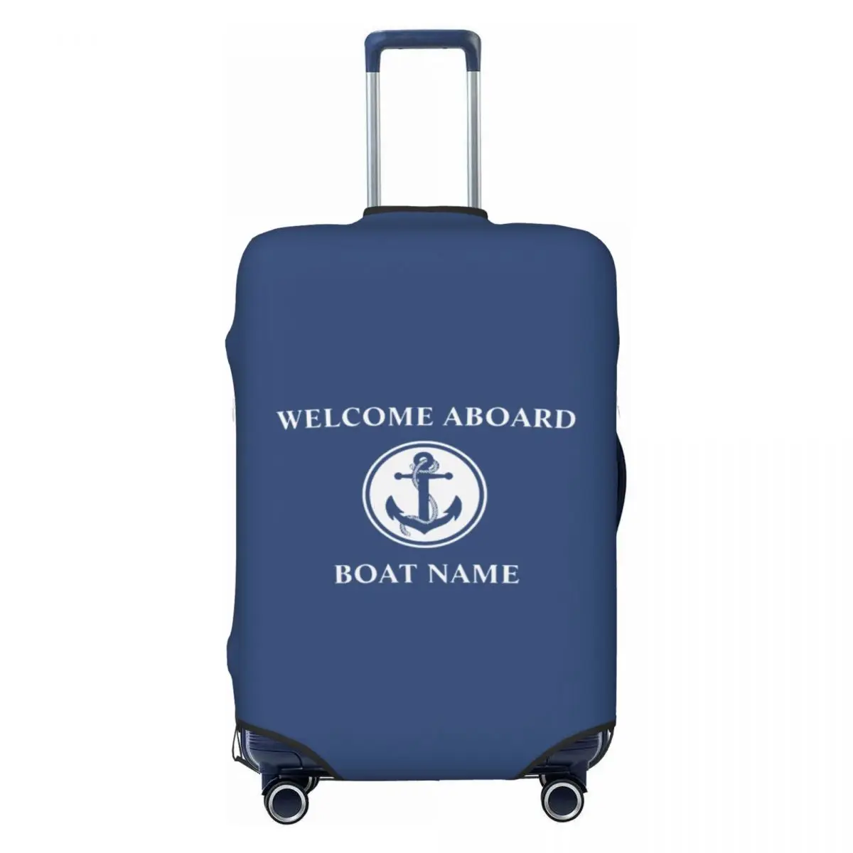 Nautical Anchor Boat Wheel Travel Luggage Cover Washable Sailor Adventure Suitcase Cover Protector Fit 18-32 Inch Trolley Cover