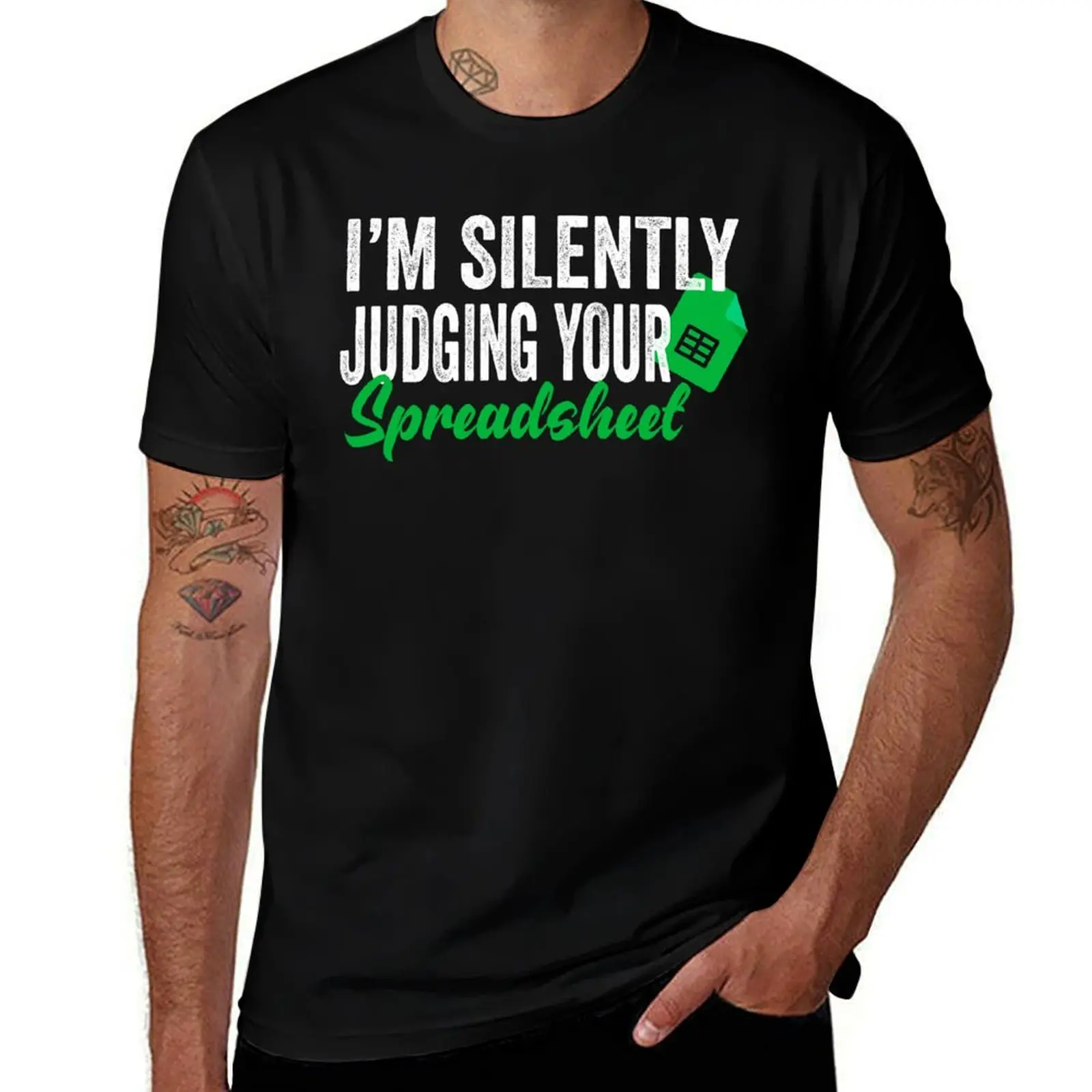 Im Silently Judging Your Spreadsheet T-Shirt Casual Loose Daily Wear T-Shirt