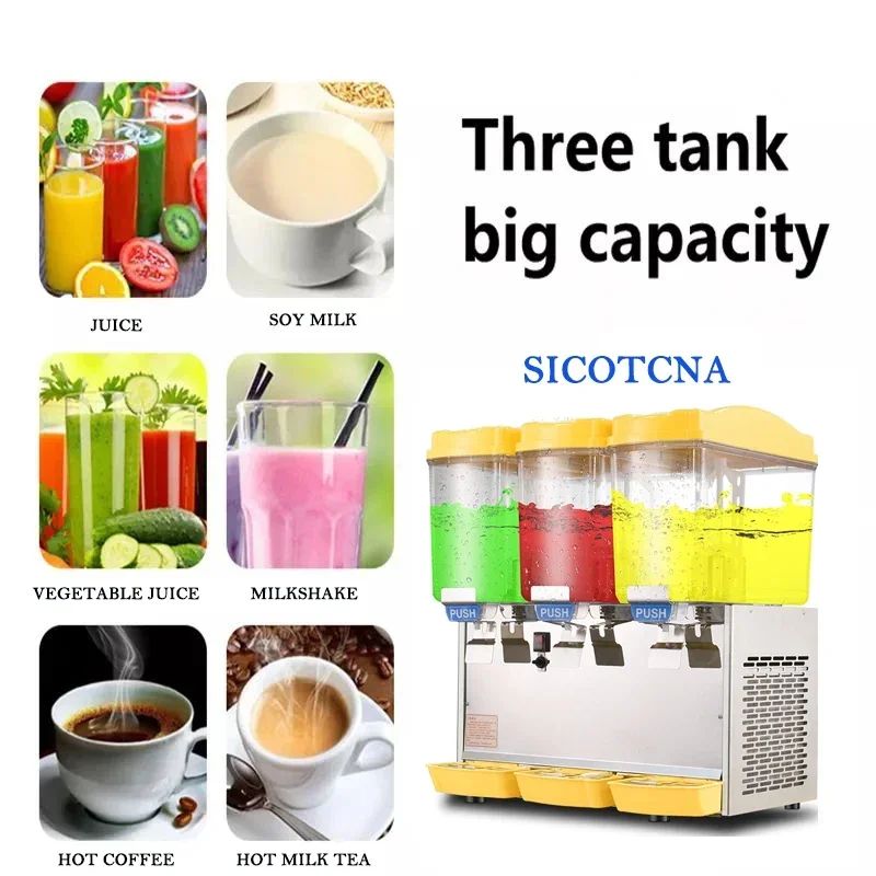 /3 Cans Large Capacity EcoFriendly Best Selling Juice Mixer Portable Liquid Fountain Cylinder Juice Beverage Dispensing Cooler