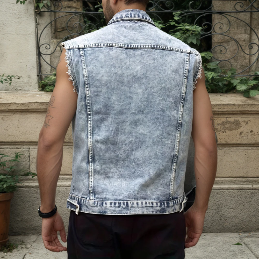 Gilet in Denim da Uomo Primave - Men'S Fashion Vest With Jeans recensione e prezzo