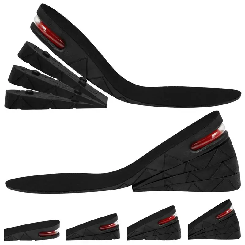 

4Pcs/Set Height Increasing Shoe Insoles 3-Tier Height Increasing Insoles Adjustable Insoles Shock-Absorption For Men Women