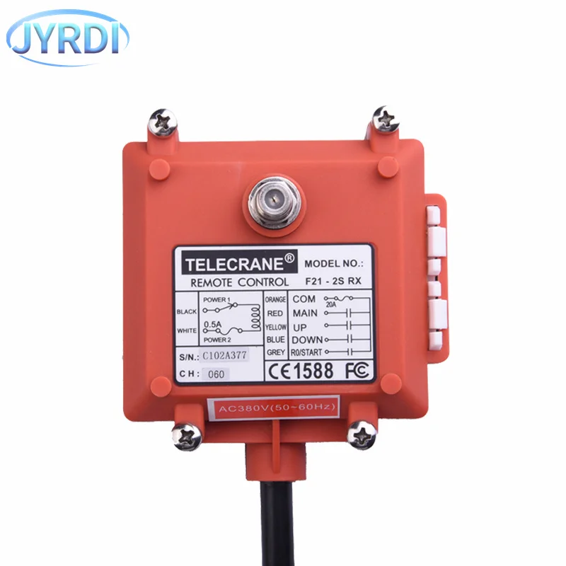 F21-2S 2 buttons single speed Industrial Wireless Radio Crane Remote Control switches Hoist overhead bridge Crane lift control