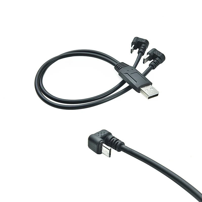 An-droid TYPE C ذكر + micro5p ذكر واحد إلى اثنين من الهاتف المحمول اللوحي البيانات على شكل حرف U كابل شحن 1/2