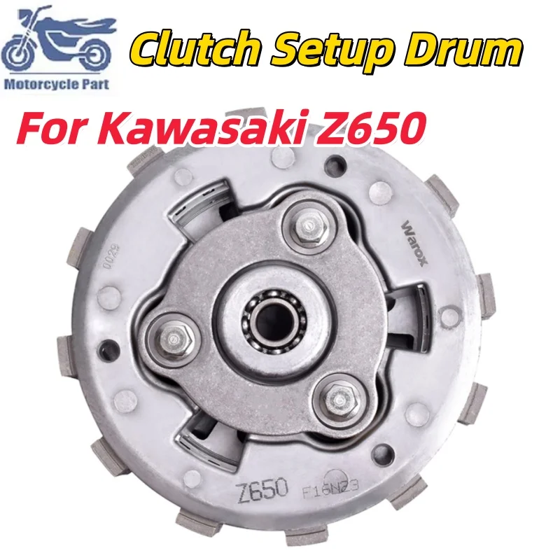 Motorcycle Slip Clutch For Kawasaki Z650 Z 650 Complete Sliding Clutch Setup Drum Assembly Bakelite Sheets Steel Plates Kit