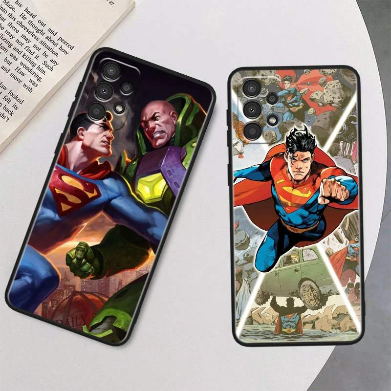 Batman Superman Cute For Samsung A73 A72 A54 A53 A52S A34 A33 A32 A24 A23 A22 A14 A13 A03S A02S Black Soft Phone Case