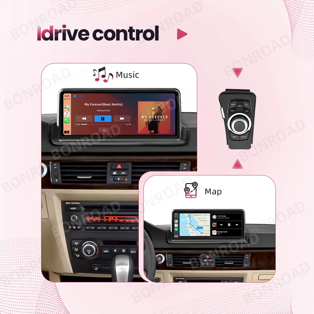 BONROAD اللاسلكية Carplay أندرويد السيارات مشغل وسائط متعددة راديو السيارة لسيارات BMW 3 سلسلة E90 E91 E92 E93 شاشة تعمل باللمس مع بلوتوث #4