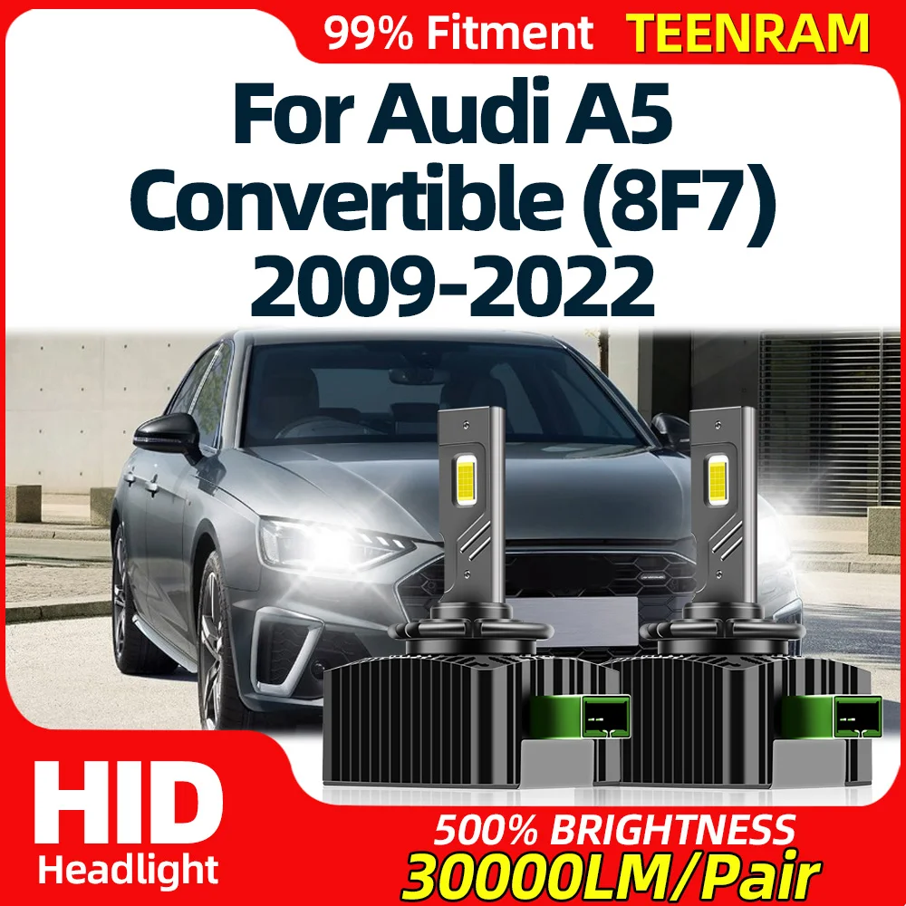 

Canbus LED Headlight 30000LM CSP Chips Car Lights 12V HID Xenon Lamp For Audi A5 Convertible (8F7) 2009-2018 2019 2020 2021 2022