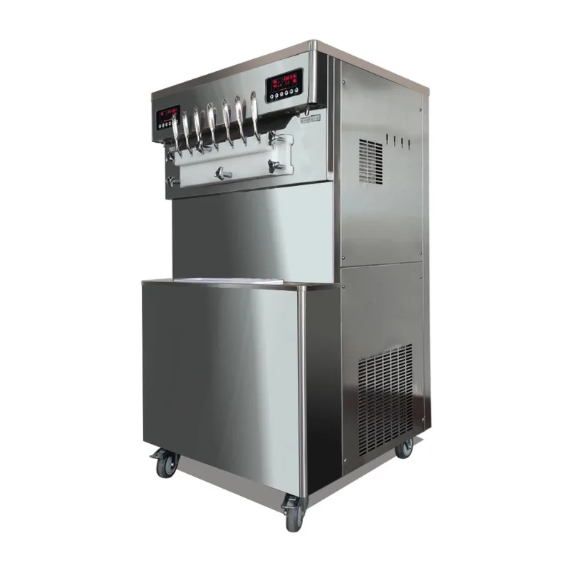 commercial seven heads, seven-color ice cream machine Vertical stainless steel ice cream machine One piece is sent on behalf of