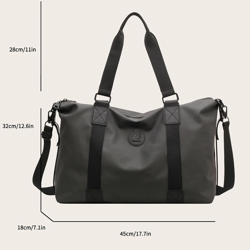 Bolso de viaje de Fitness de diseñador Unisex, bolsos de viaje de gran capacidad, bolsos deportivos negros simples, bolso de hombro para mujer