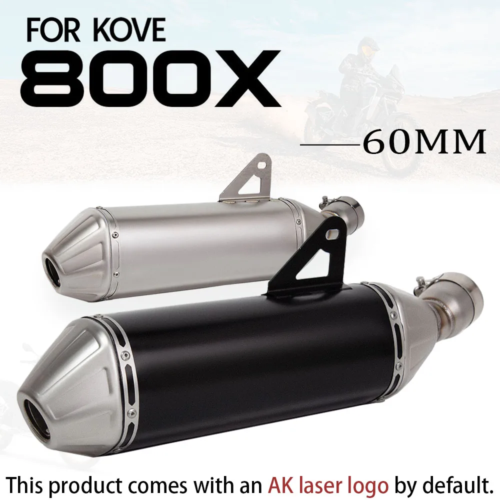 Modified Motorcycle Exhaust Pipe for KOVE 800X Adventure Rally Pro MOTO Full System with DB Killer Muffler 60MM Interface