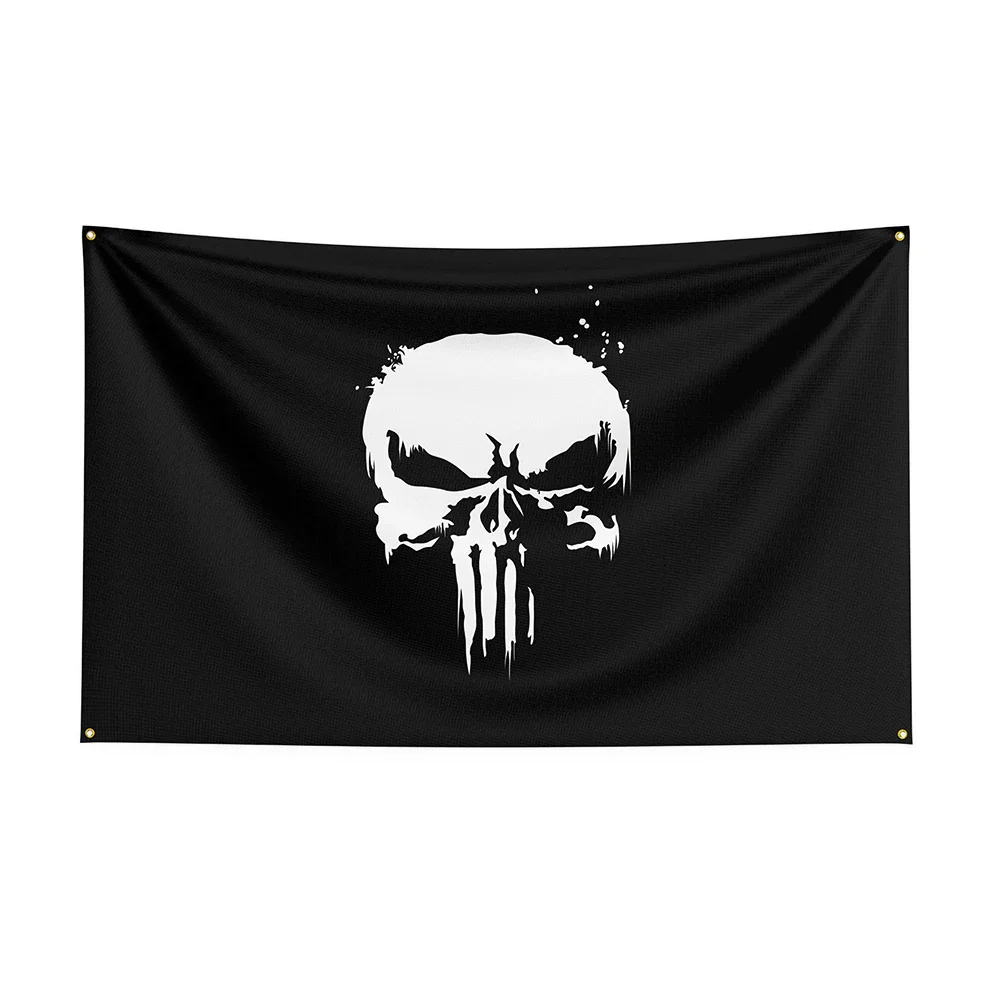 3x5 Punisher Black Background Flag Polyester Printed Other Banner For Decor ft Flag Decor,flag Decoration Banner Flag Banner