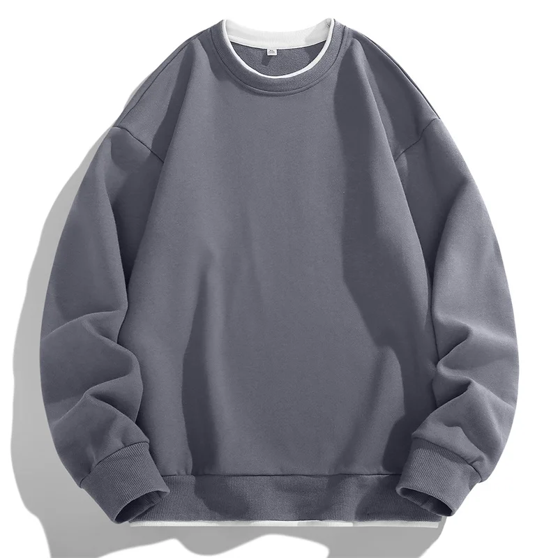 Sudadera básica con capucha para hombre, Jersey informal holgado de manga larga con cuello redondo, estilo Harajuku, ropa de calle de Color sólido, 2023