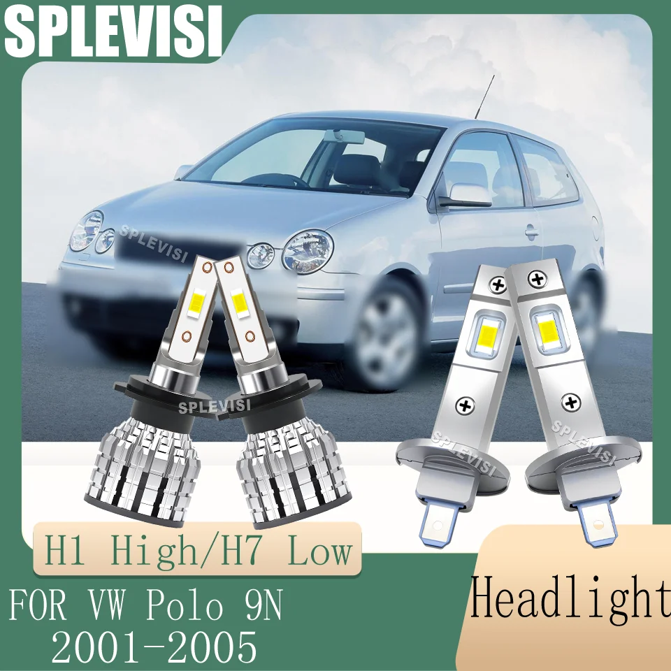 

Long-Lasting Performance Car Light LED Headlight 3570 CSP Upgraded Chips High Low Beam For VW Polo 9N 2001 2002 2003 2004 2005
