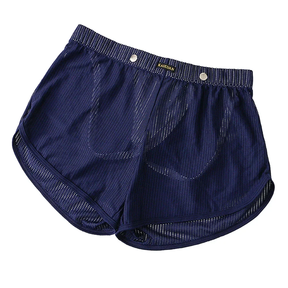 Calzoncillos Boxer sexis y calzoncillos, ropa interior para hombre, lencería de malla, pantalones cortos deportivos sueltos, Boxers, paquete de