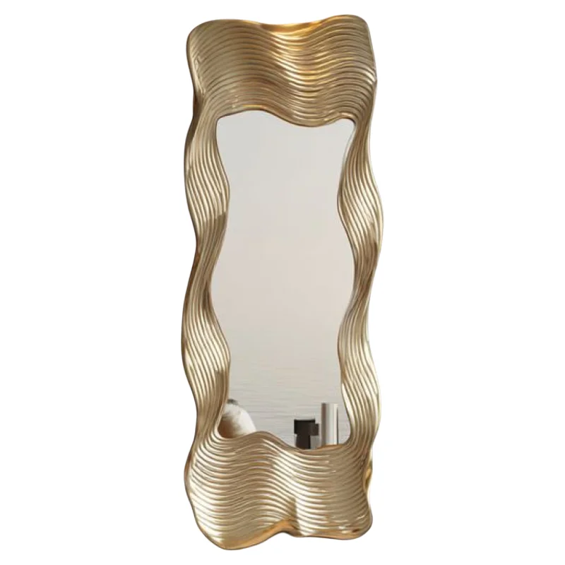 Modern Vanity Decorative Mirrors Makeup Garden Funky Luxury Long Nordic Mirror Portable Irregular Espelhos Home Decorations view 6