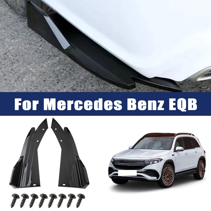

2pcs Rear Bumper Lip Diffuser Splitter Canard Protector Front Spoiler Body Kit For Mercedes Benz EQB(250 300 350 4MATIC)