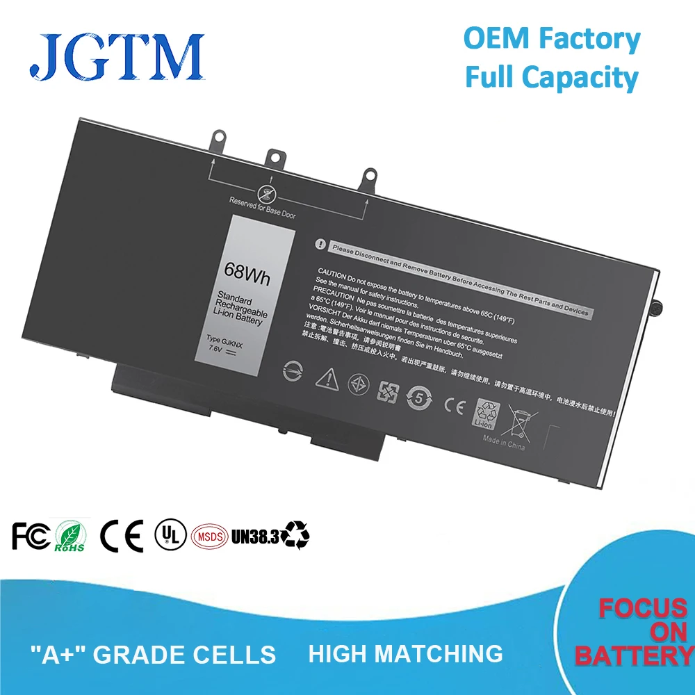 GJKNX Laptop Battery for D ell L atitude 5490 5280 5480 5580 5590 E5480 E5580 E5490 E5590 for D ell Precision 15 3520 3530 Serie