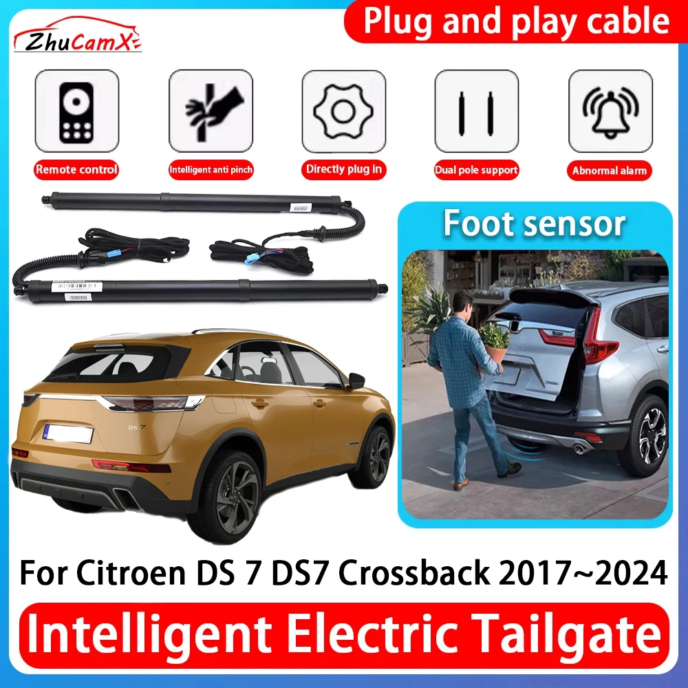 

ZhuCamX Car Power Trunk Electric Suction Tailgate Intelligent Tail Gate Lift Strut For Citroen DS 7 DS7 Crossback 2017~2024