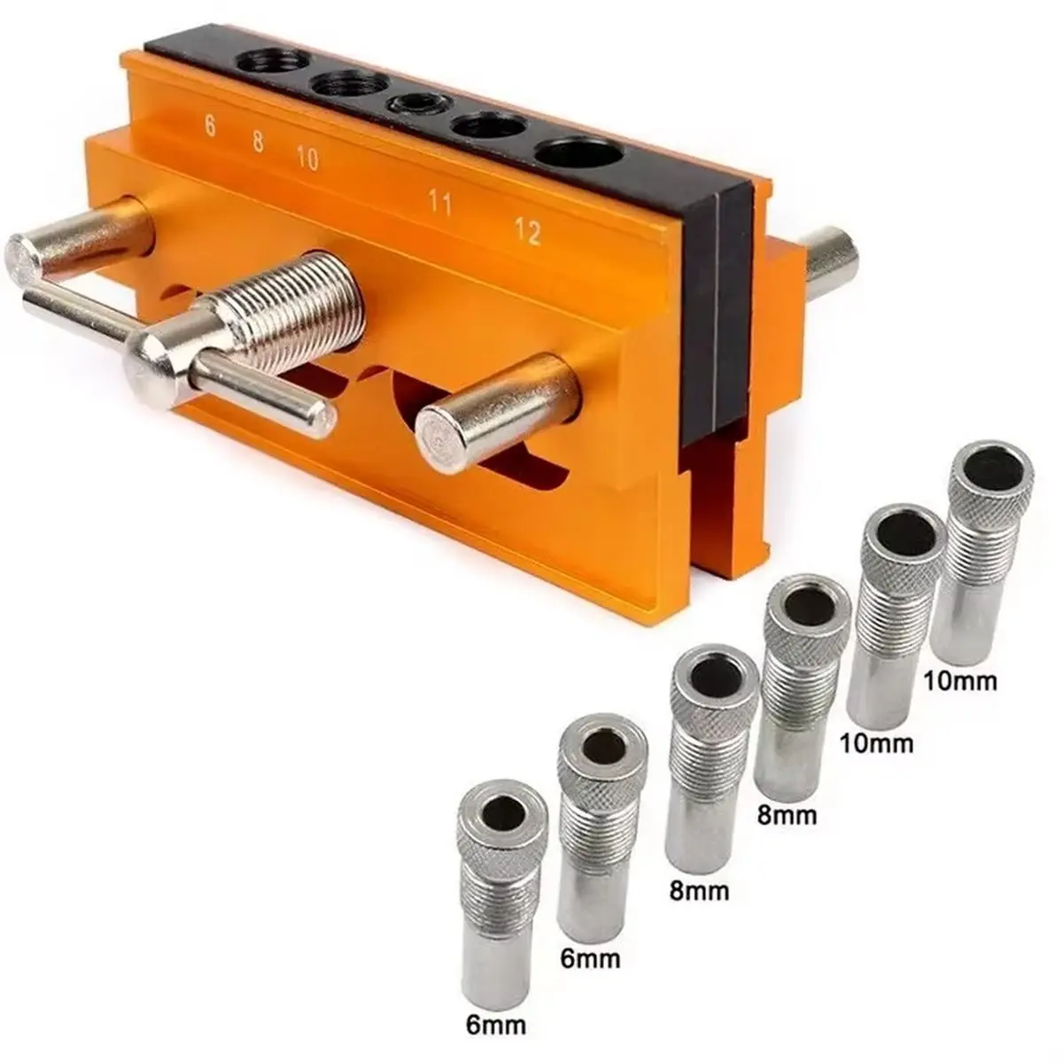 New Inch/Metric Self-Centering Doweling Jig Kit Vertical Center Puncher Pocket Hole Jig Drill Guide Woodworking Tools