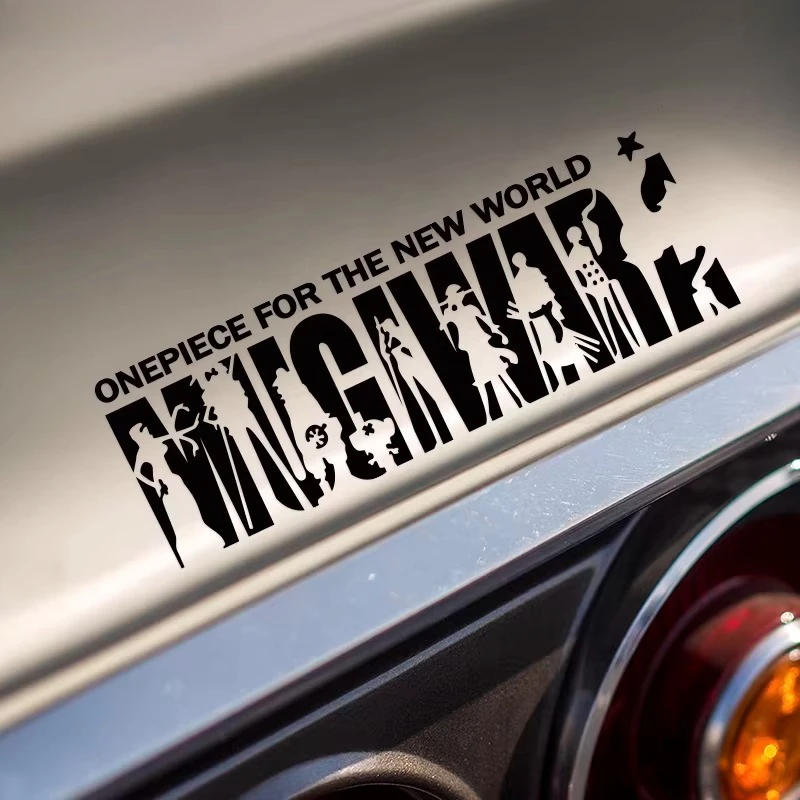 

Personalized One Piece Anime Sticker Car Side Door Decoration Car Sticker Luffy Ace Flower Waterproof