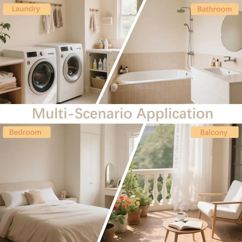 

Aluminum Material Foldable Clothes Drying Rack Multi-Functional No Drill Installation Wall Mounted Rack Space Saving Design
